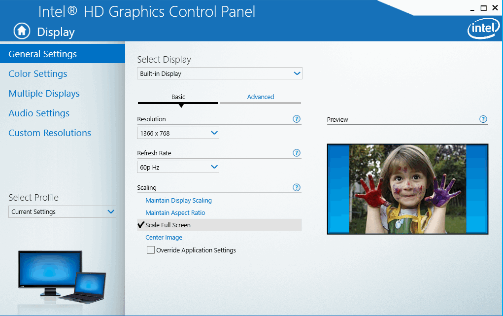 graphics card settings in windows