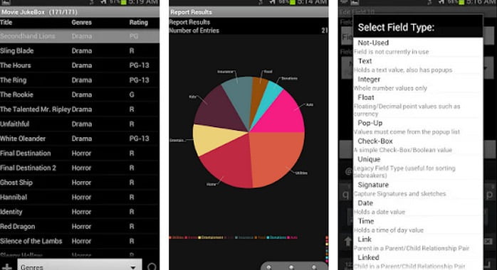 best database software for android apps