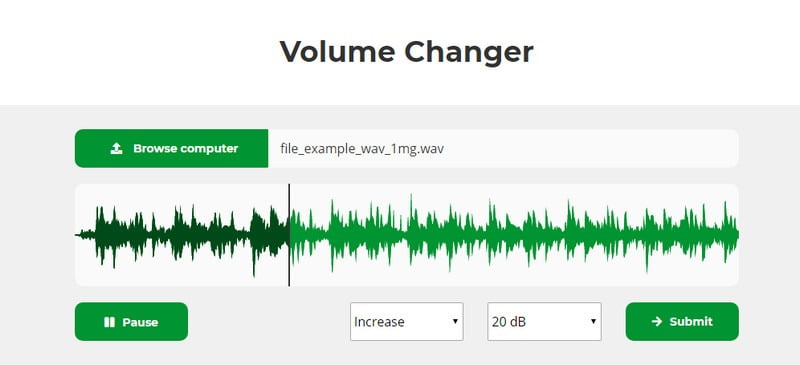 Wav volume changer