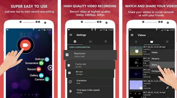 video call recording on android app