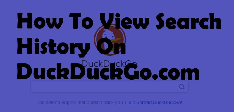 how to view search history on duckduckgo