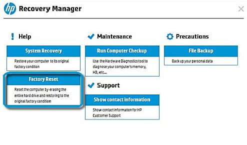 How To Reset Hp Laptop