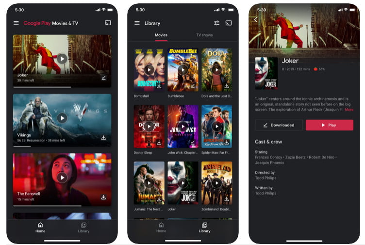 Google Play Movies & TV app