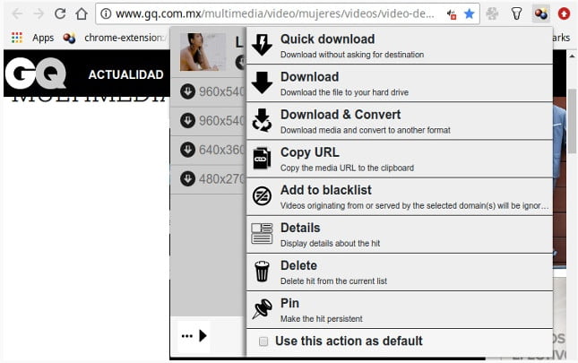 download embedded video chrome