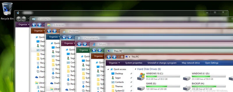download aero glass theme for Windows 10