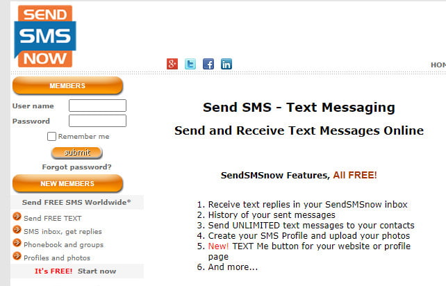 send text message from PC