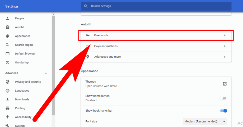 how to delete or change google chrome saved passwords