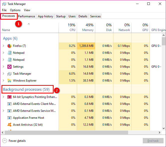 task manager windows