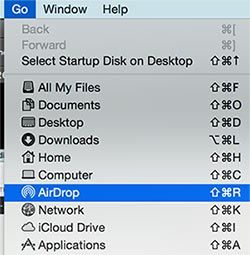 how to connect airdrop iphone to mac