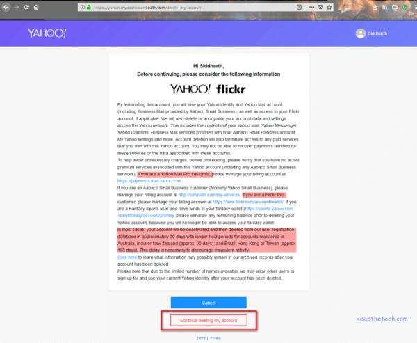 How To Deactivate/Activate/Recover Yahoo Account - KeepTheTech