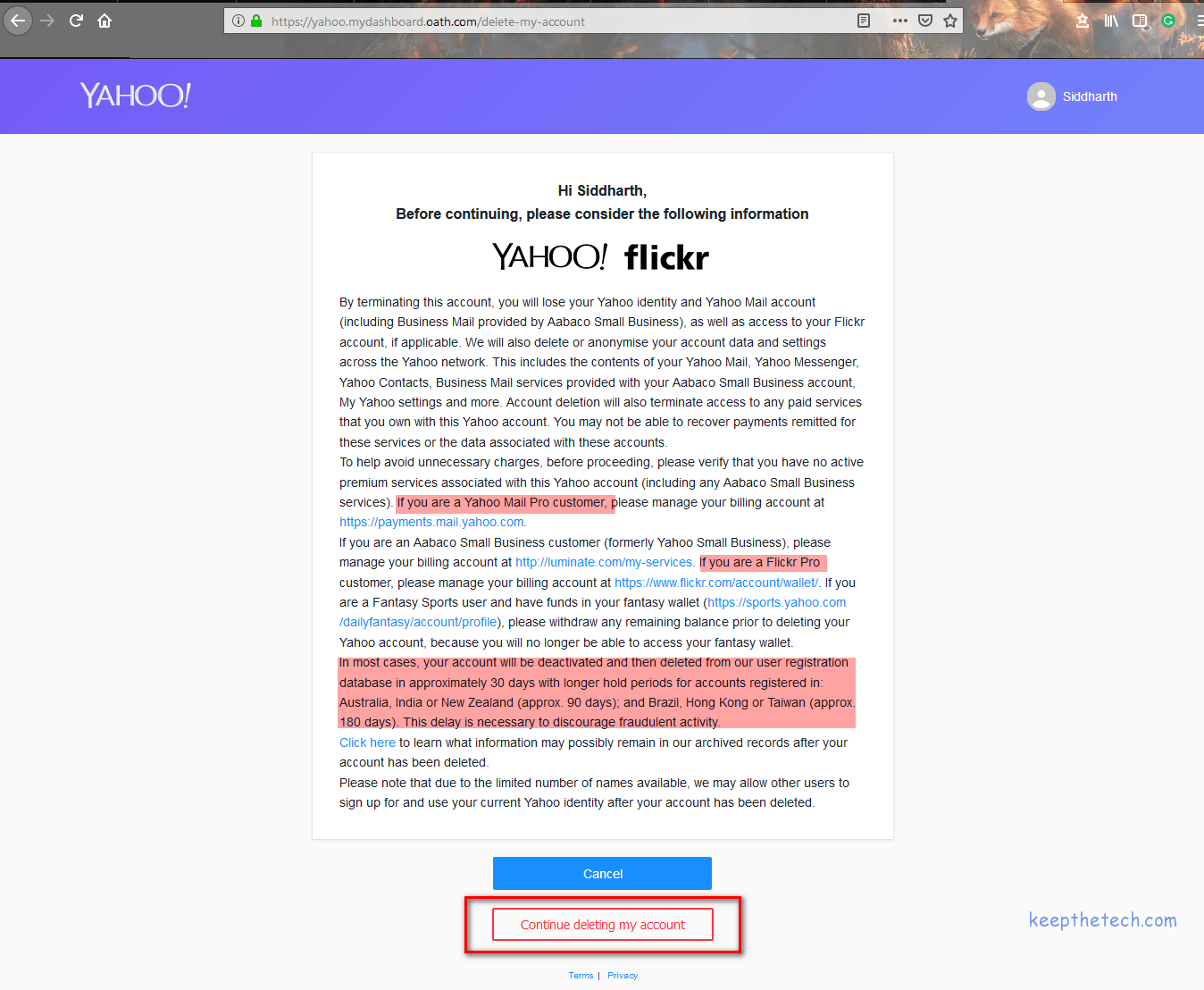how to deactivate yahoo mail account on phone