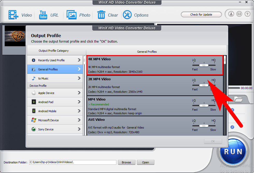 how to change resolution on 4k video downloader