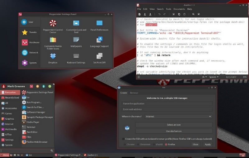 linux peppermint desklets