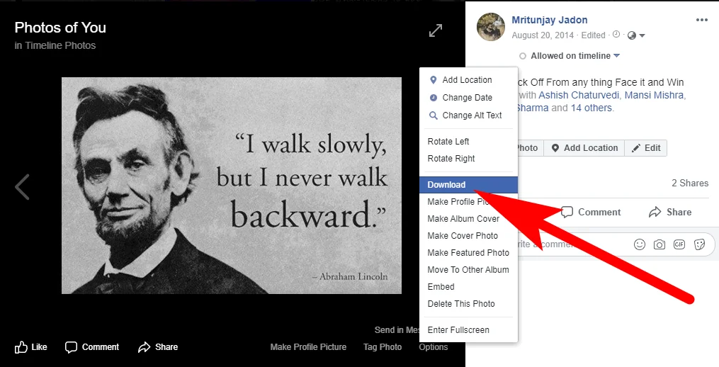 download facebook photos