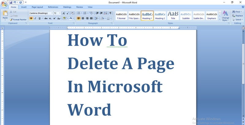 How To Delete Page In Word Complete Howto Wikies Riset