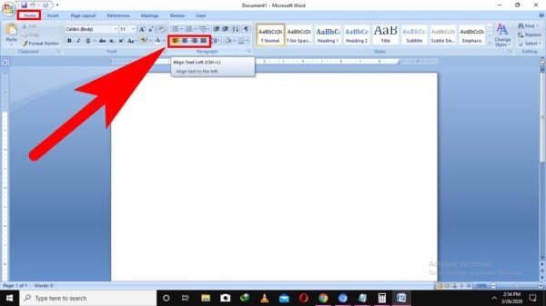 How To Justify In Word Document