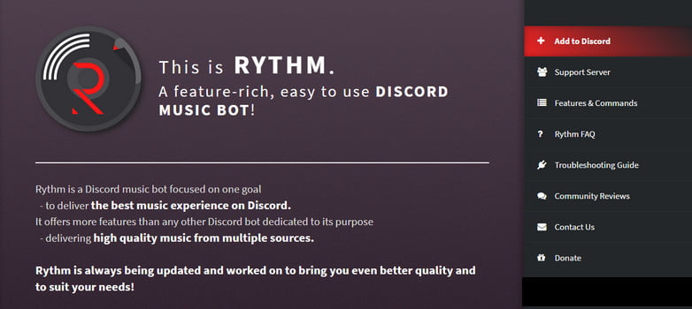 commands for rythm bot