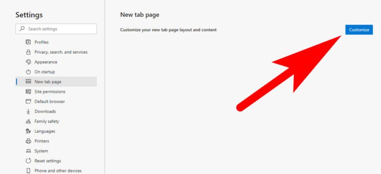 change microsoft edge home page