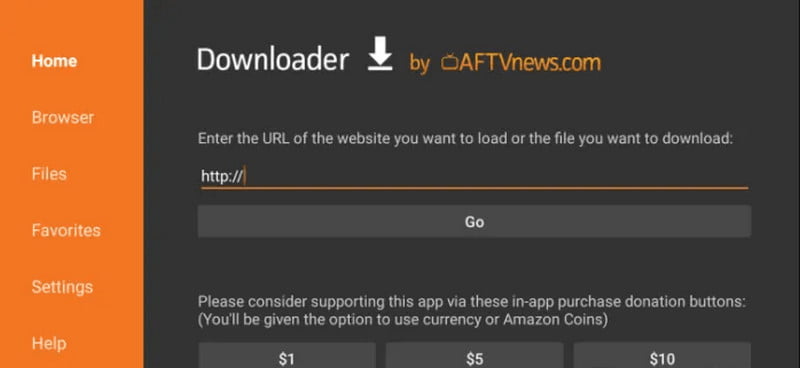 download option on fire TV