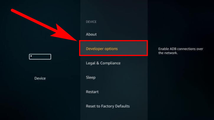 firetv developer options