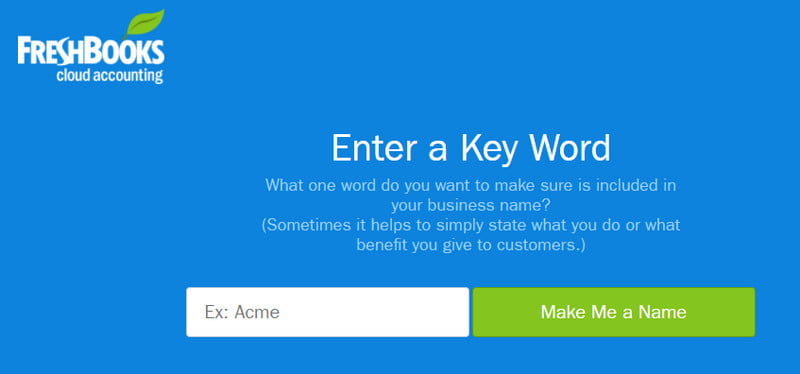 Freshbooks Business name generator