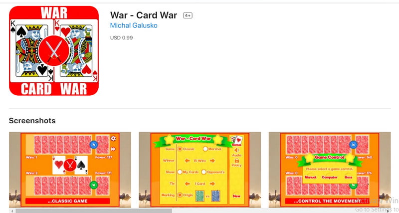 war card gaming