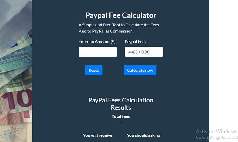 paypal calculator send to another country