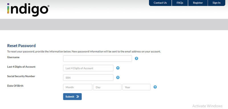 indigo card login app