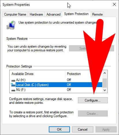 Windows 10 System Protection