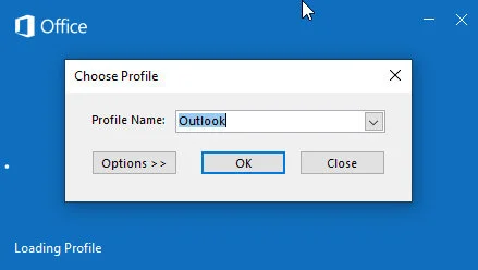 microsoft outlook profile