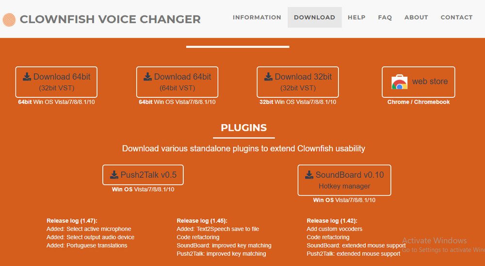 clownfish voice changer download windows 7