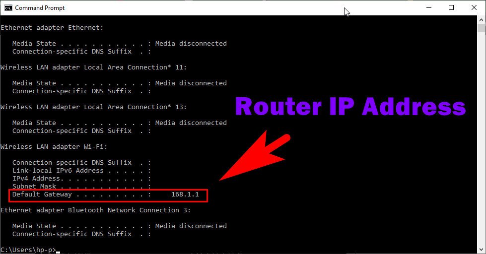 find router ip