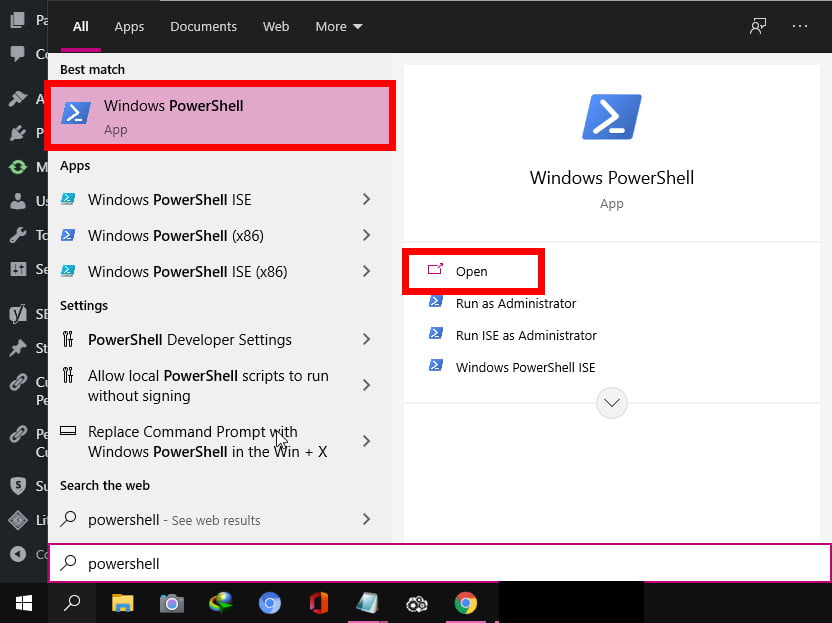 powershell windows 10