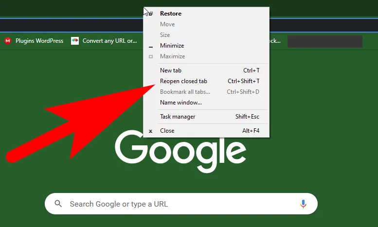 how to restore tabs