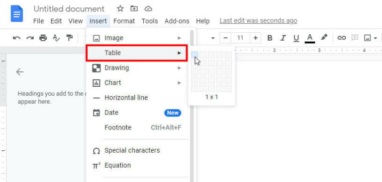 how to insert a text box google docs