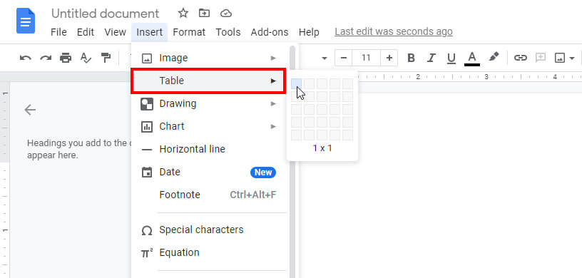 hwo to insert text box in google doc