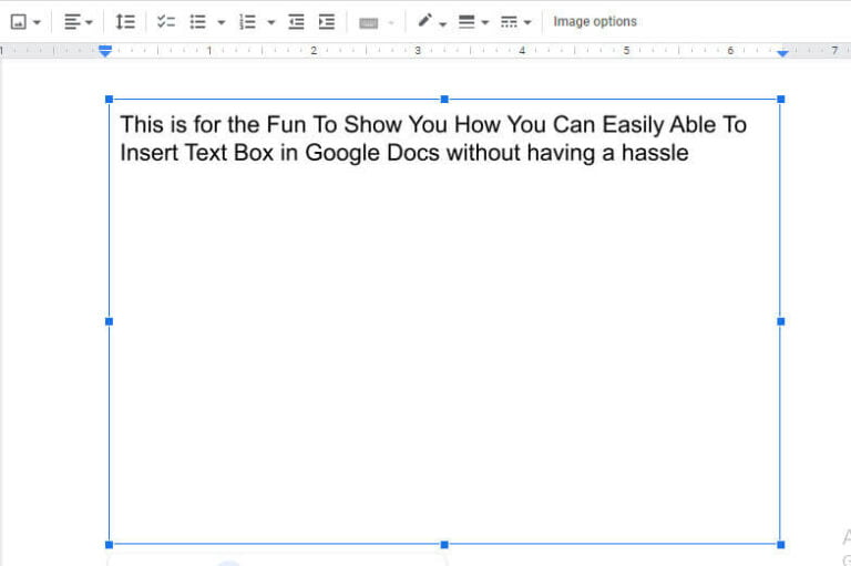 how to put a text box in a google doc
