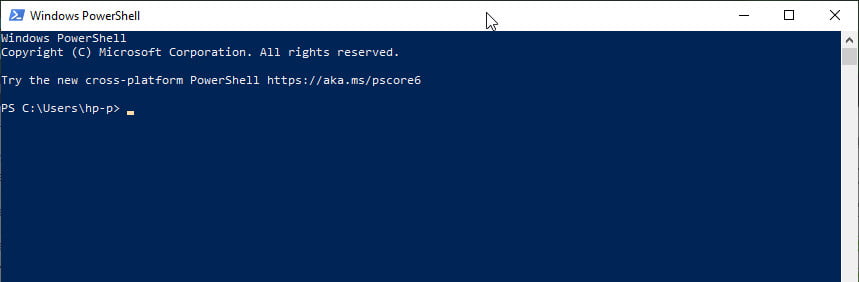 windows 10 powershell