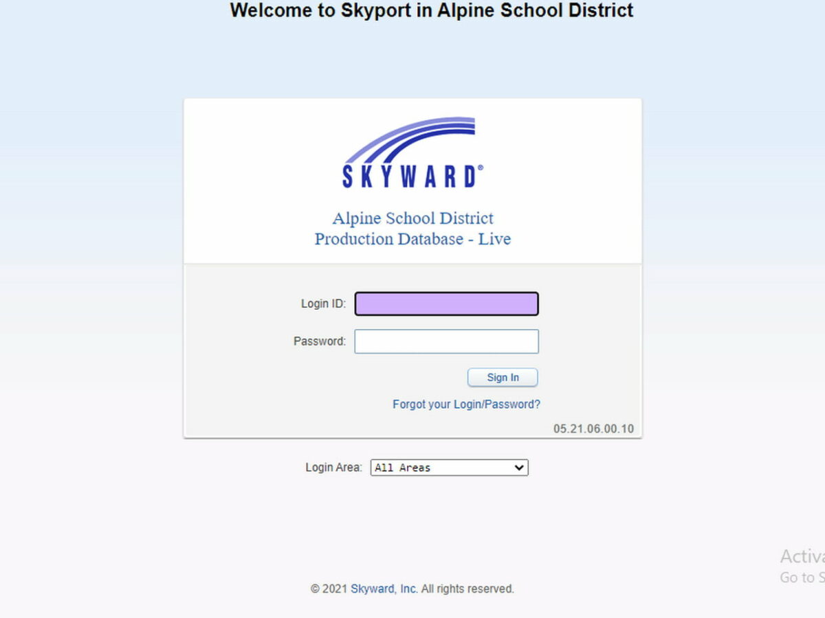 Alpine Skyward Login Pages Info