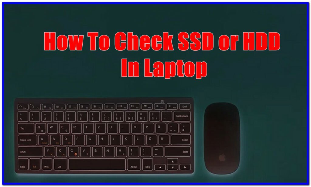 how to check ssd in laptop