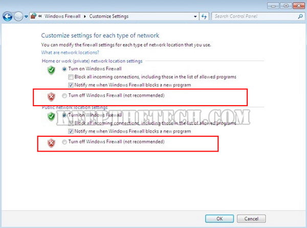 disable windows firewall windows 7