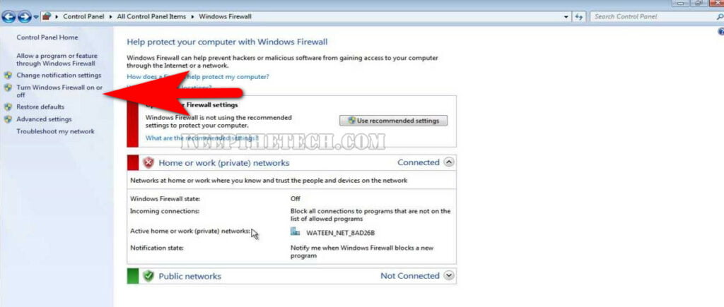 windows firewall on windows 7